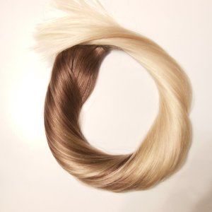 FlatWeft 100% Human Remy Hair #8/60  Ombre Light Blonde/Platinum Blonde 24”